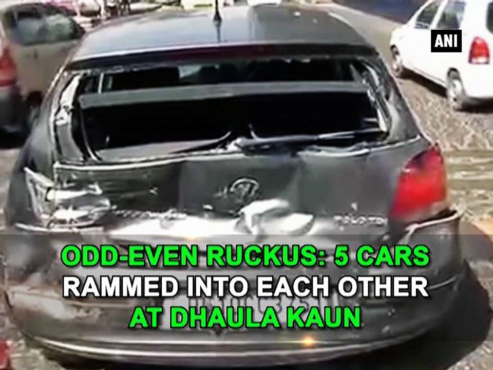 Odd-Even ruckus: 5 cars rammed into each other at Dhaula Kaun