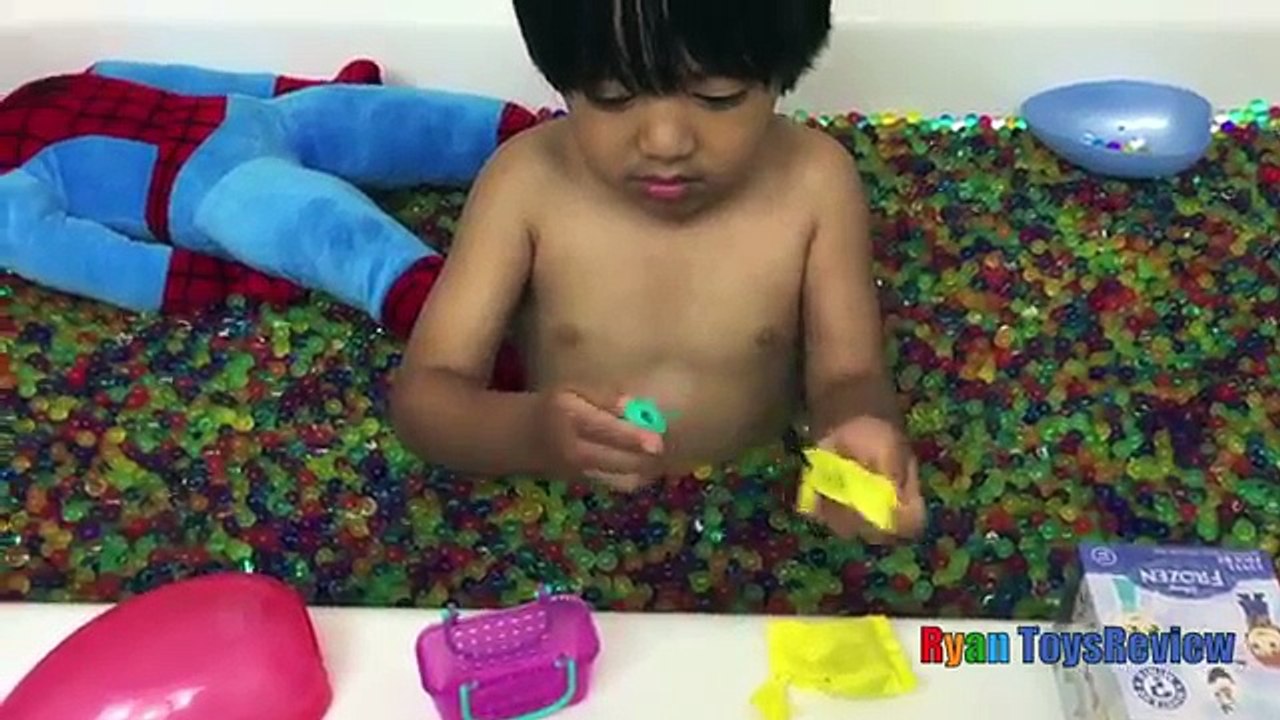 Orbeez Bath Spa SURPRISE TOYS Shopkins Spiderman Disney Cars McQueen Frozen Funko Ryan ToysReview