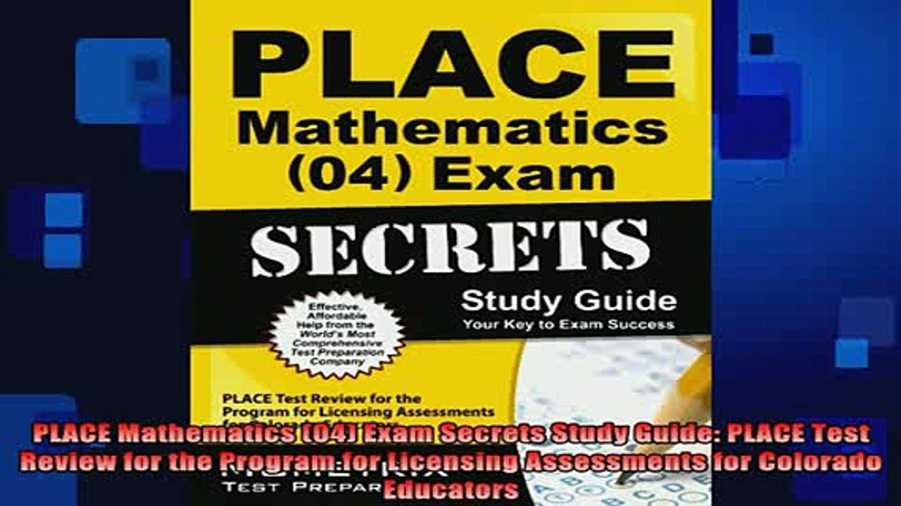 Free Full PDF Downlaod  PLACE Mathematics 04 Exam Secrets Study Guide PLACE Test Review for the Program for Full Free
