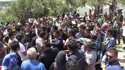 La reine Rania de Jordanie en visite à Lesbos