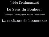 Krishnamurti - La confiance de l'innocence - Livre Audio le sens du bonheur