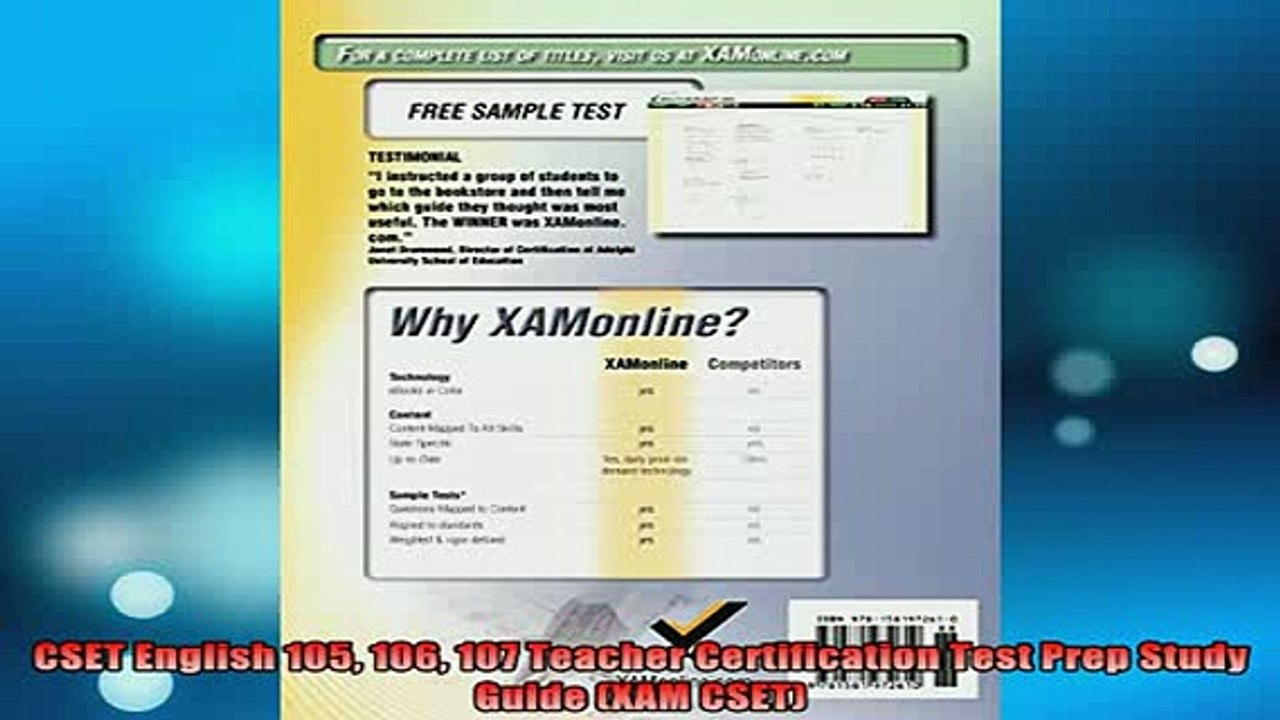 READ book  CSET English 105 106 107 Teacher Certification Test Prep Study Guide XAM CSET Full Free