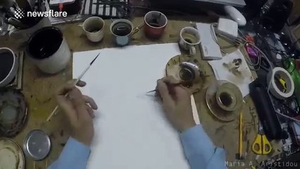 Artist pays tribute to Prince with 'coffee' painting