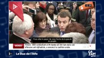 Emmanuel Macron hué par des syndicalistes