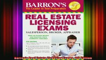 READ book  Barrons Real Estate Licensing Exams 9th Edition Full Free