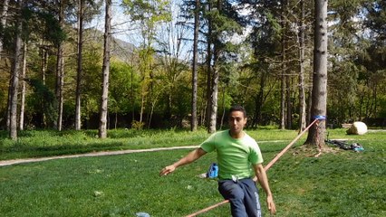 Foix: Julio Cesar, l'empereur de la slackline en démo au parc Bouychères