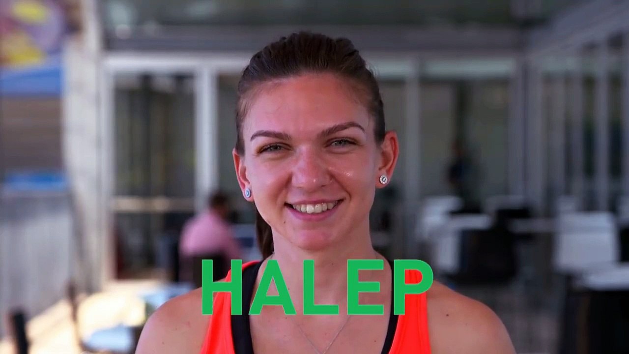 Simona Halep in WTA Spelling Bee