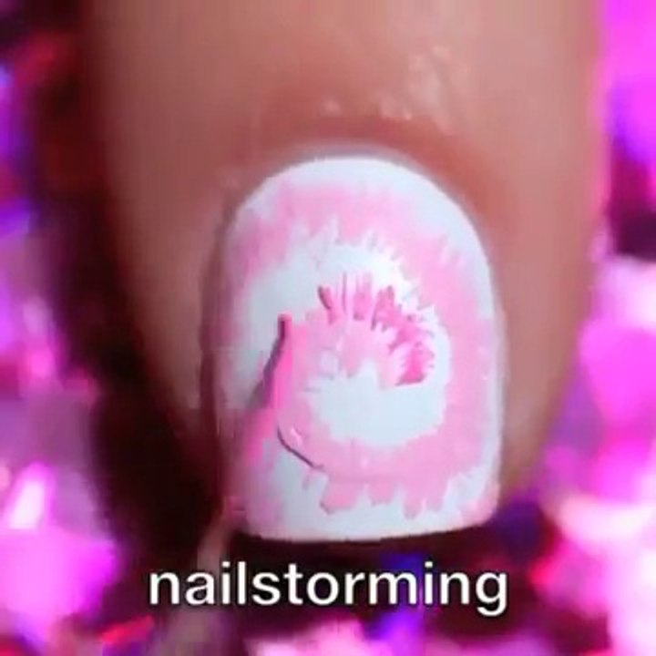 June 2015 Nail art Tutorial, polish art nails, diy nailart video, nail aqua design