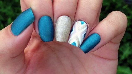 Easy Accent Nail Using Striping Tape