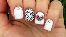 Nail Art Tutorial: Pink Mix & Match / Cutout Heart & Leopard Print