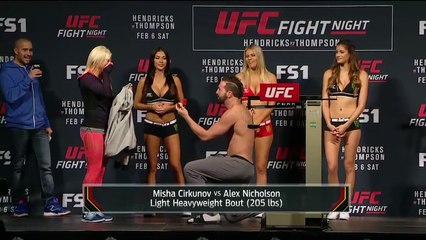 First UFC Wedding Proposal at Weigh-Ins (UFC Fight Night 82)