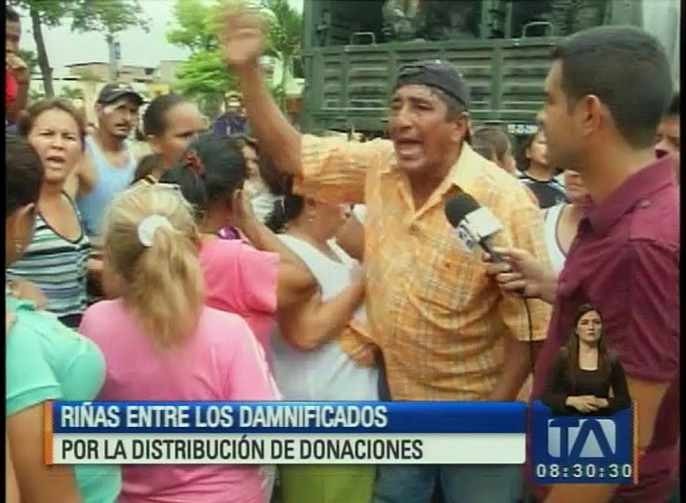 Riñas entre los damnificados por la distribución de donaciones