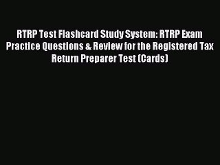 Read RTRP Test Flashcard Study System: RTRP Exam Practice Questions & Review for the Registered