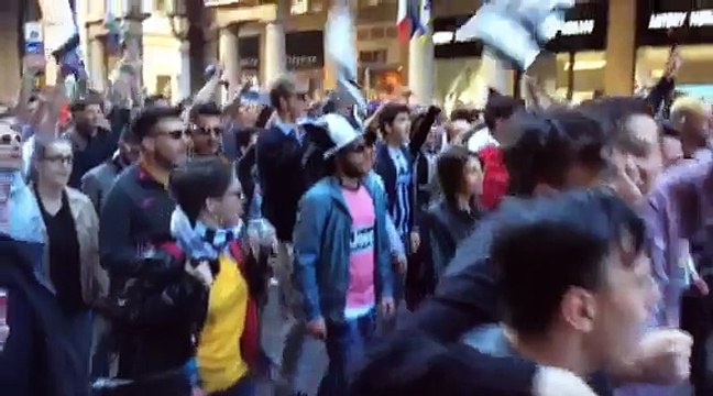 Juve campione: festa dei tifosi in centro a Torino