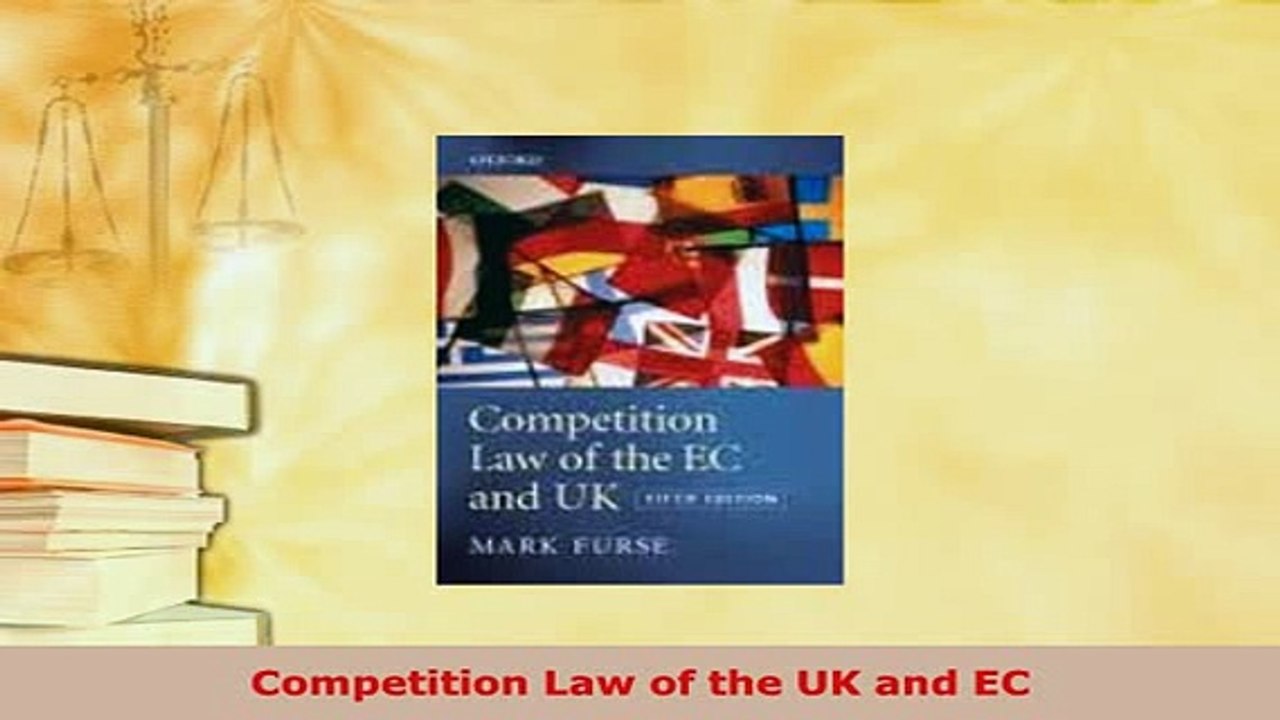 PDF  Competition Law of the UK and EC  EBook