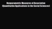 Download Nonparametric Measures of Association (Quantitative Applications in the Social Sciences)