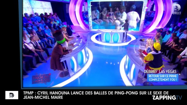 TPMP : Cyril Hanouna vise le sexe de Jean-Michel Maire avec des balles de ping-pong (vidéo)