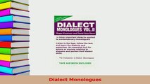 Download  Dialect Monologues  Read Online