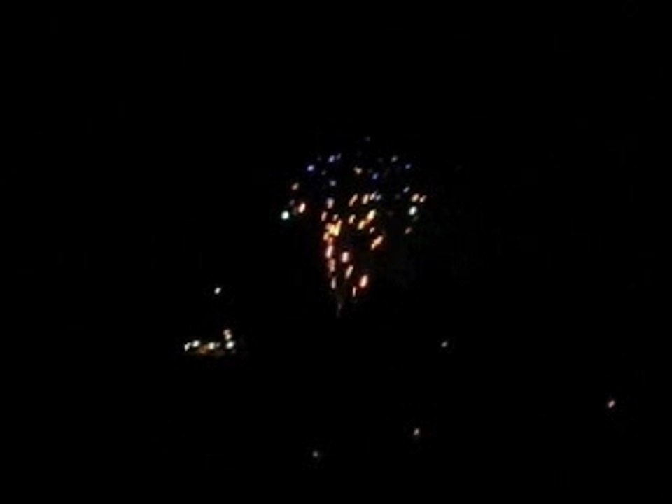 Feu d'artifice vu du balcon