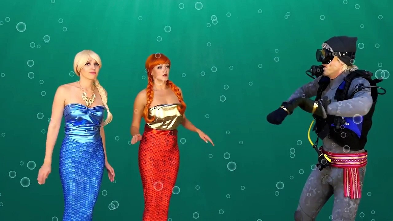 Kristoff Saves Anna & Elsa Mermaids when Superhero Spiderman Can’t Swim.