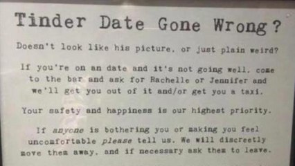 Bar Offers to Help Women Escape Bad Tinder Dates