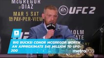 Big bucks! Conor McGregor worth an approximate $45 million to UFC 200