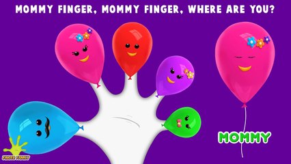 The Finger Family Balloon Family Nursery Rhyme | Balloon Finger Family Songs
