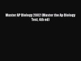 Read Master AP Biology 2002 (Master the Ap Biology Test 4th ed) Ebook Free