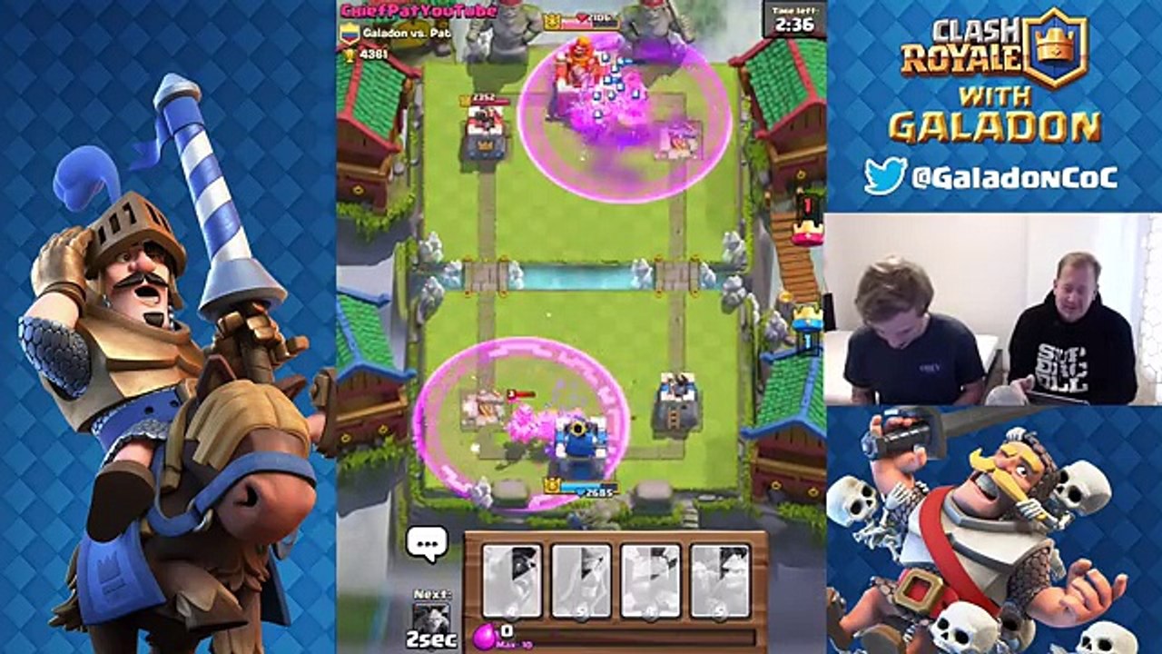 Clash Royale CHALLENGE ♦ Chief Pat vs. Galadon ♦ Right Lane Rush