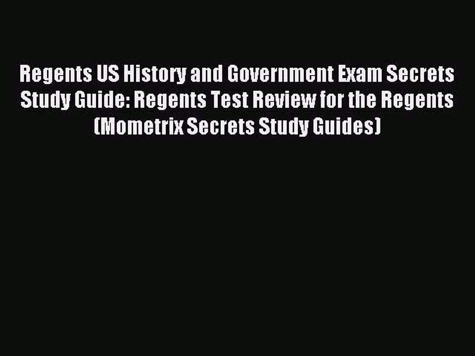 Read Regents US History and Government Exam Secrets Study Guide: Regents Test Review for the