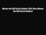 Read Master the GED Social Studies 2002 (Arco Master the GED Social Studies) PDF Online