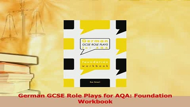 PDF German GCSE Role Plays for AQA Foundation Workbook EBook