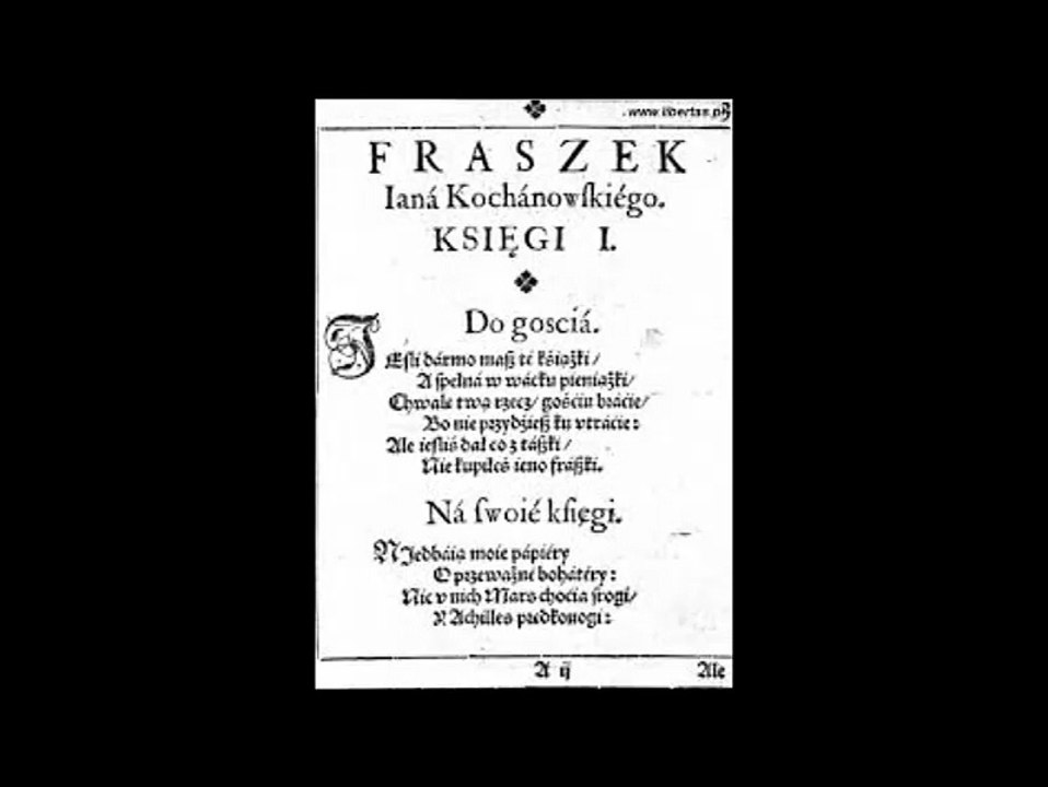 O Doktorze Hiszpanie, Fraszki, Księgi pierwsze - Jan Kochanowski ( audiobook pl )
