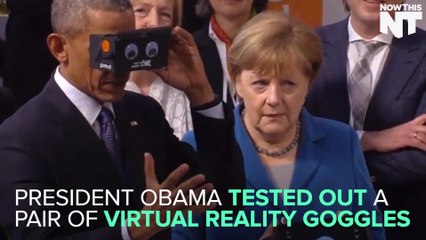 Watch President Obama Testing Out Virtual Reality