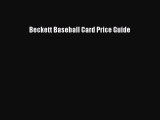 Download Beckett Baseball Card Price Guide PDF Free