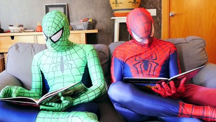 Spiderman vs Maleficent vs Frozen In Real Life! w- Spidergirl _ Twins Spider-Man! Fun Superhero - )