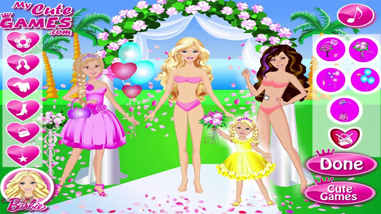 Barbie Wedding Party - Barbie Games - Barbie Wedding Dress Up Game for Girls