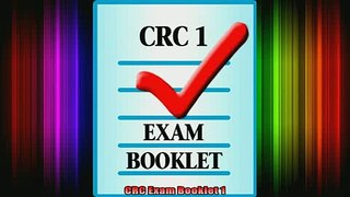 READ book  CRC Exam Booklet 1 Full EBook