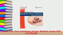 Download  Build Your Own Database Driven Website Using PHP and MySQL  EBook