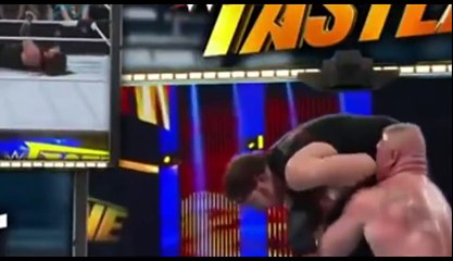 WWE Feastlane Roman Riegns Vs Brock Lesnar Vs Dean Ambrose Triple Threat Match HD