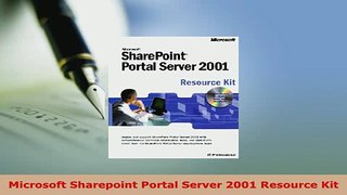 PDF  Microsoft Sharepoint Portal Server 2001 Resource Kit  EBook