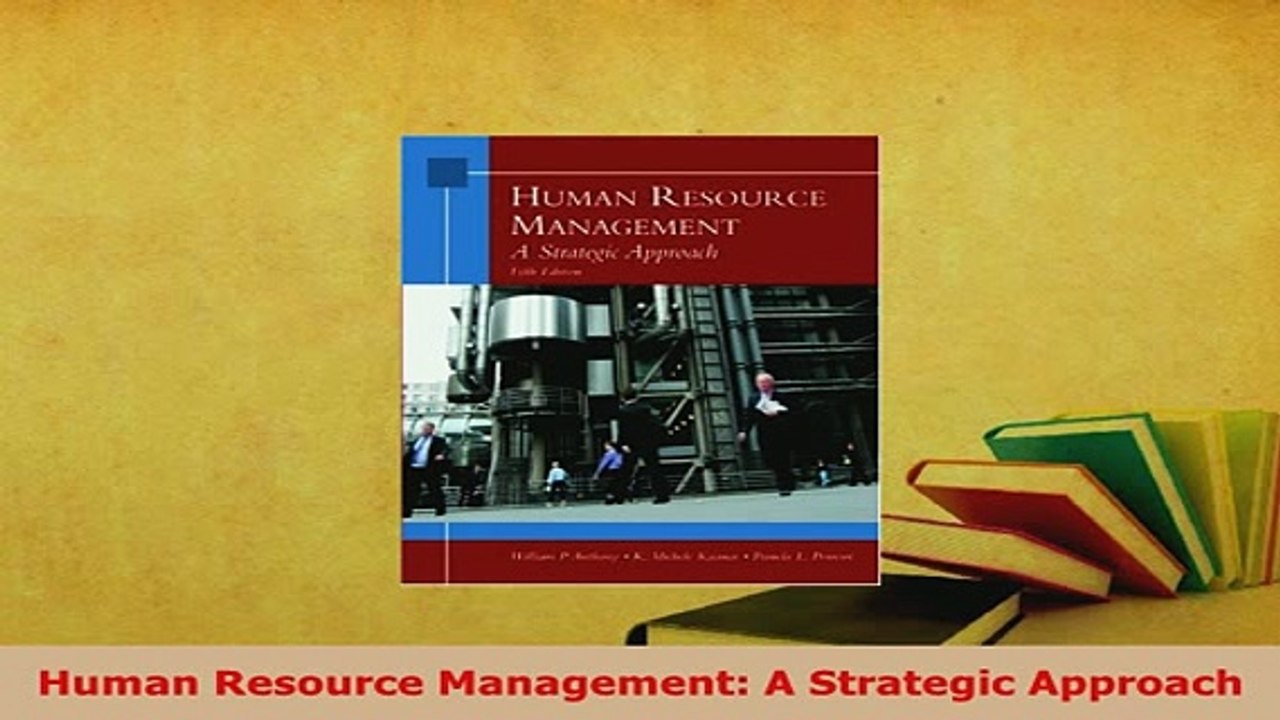 PDF  Human Resource Management A Strategic Approach PDF Book Free
