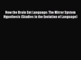 [Read book] How the Brain Got Language: The Mirror System Hypothesis (Studies in the Evolution