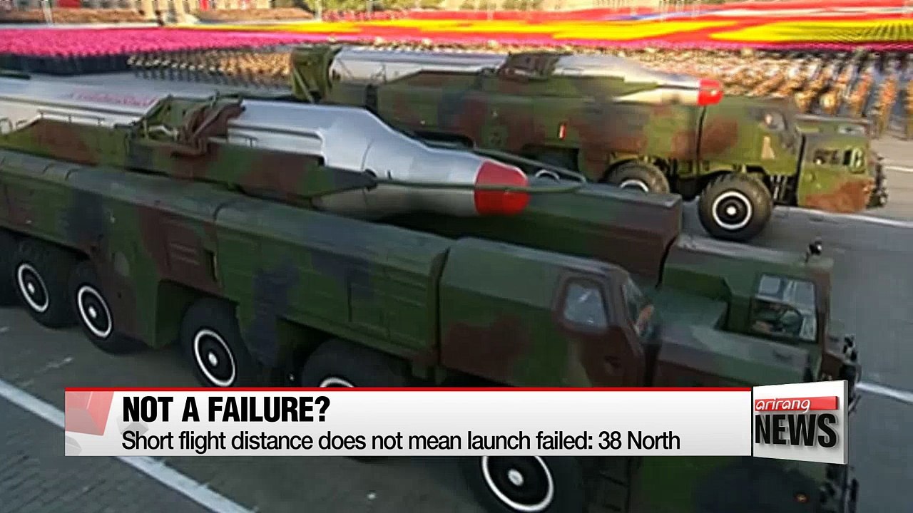 N. Korea's missile launch could have been successful :38 North