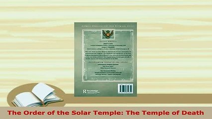 PDF  The Order of the Solar Temple The Temple of Death  EBook