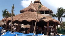 Cabana at a hotel pool area in Playa del Carmen, Mexico