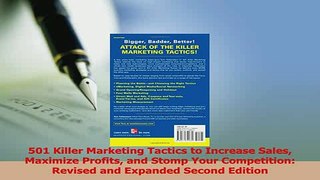 Read  501 Killer Marketing Tactics to Increase Sales Maximize Profits and Stomp Your Ebook Free