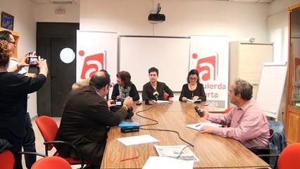 Rueda de prensa de IU-Los Verdes Comunidad de Madrid del 25 de abril de 2016