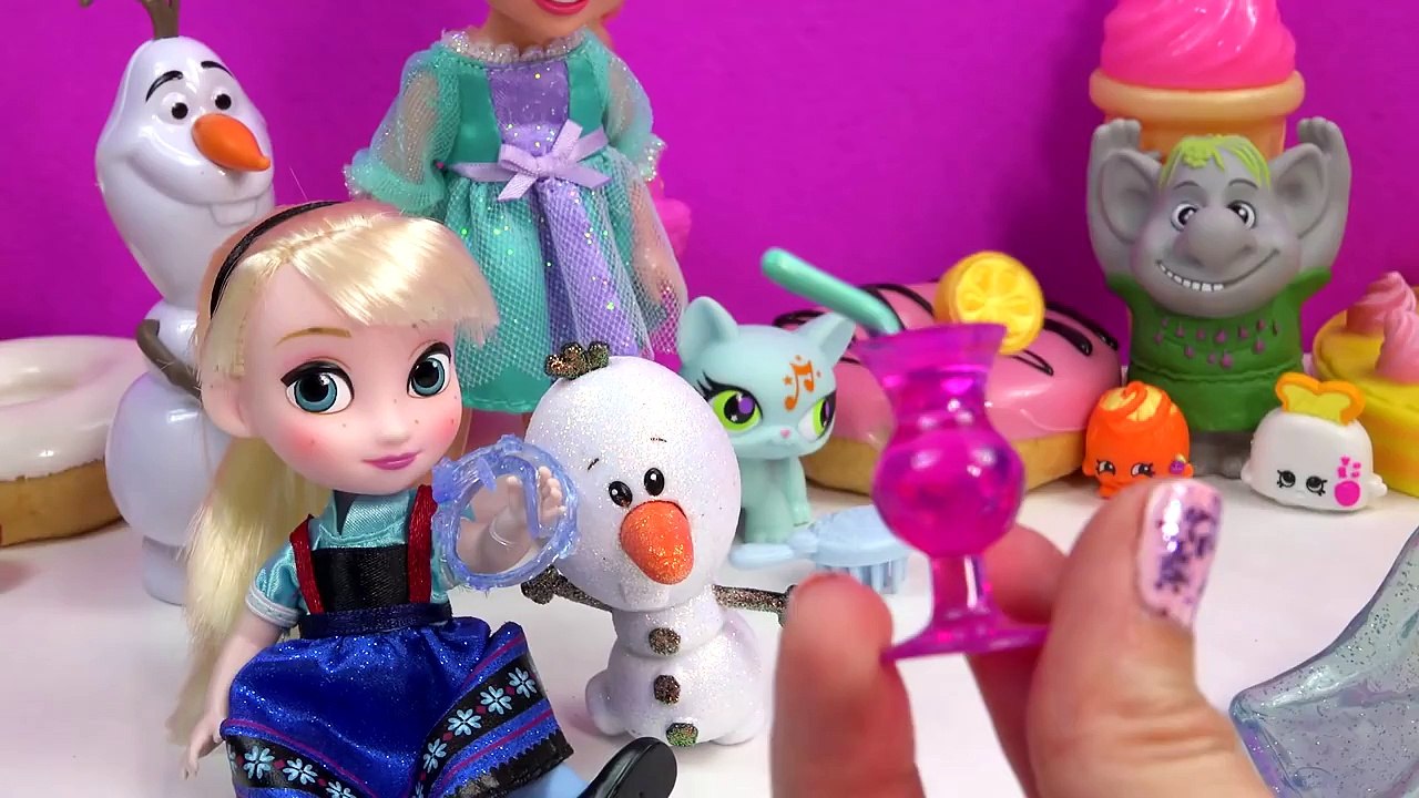 Queen ELSA & Olaf Doll Disney Store Animators Collection Frozen Movie Mini Doll Playset Un
