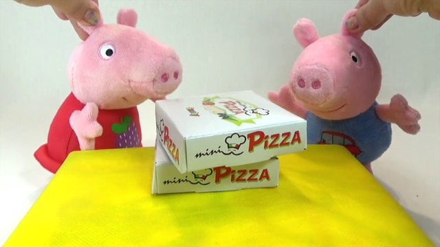 Свинка Пеппа мультик с игрушками. Пеппа и Джордж в пиццерии. Peppa Pig cartoons with toys